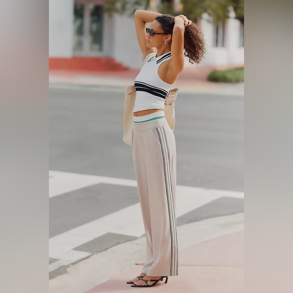 NWT Anthropologie Bishop + Young Sorrento Side-Stripe Track Pants -Multiple 🏀